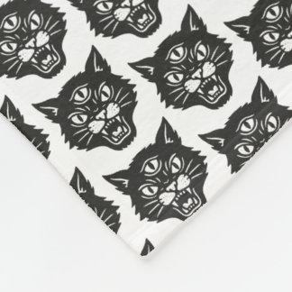 Angry Cat  Fleece Blanket