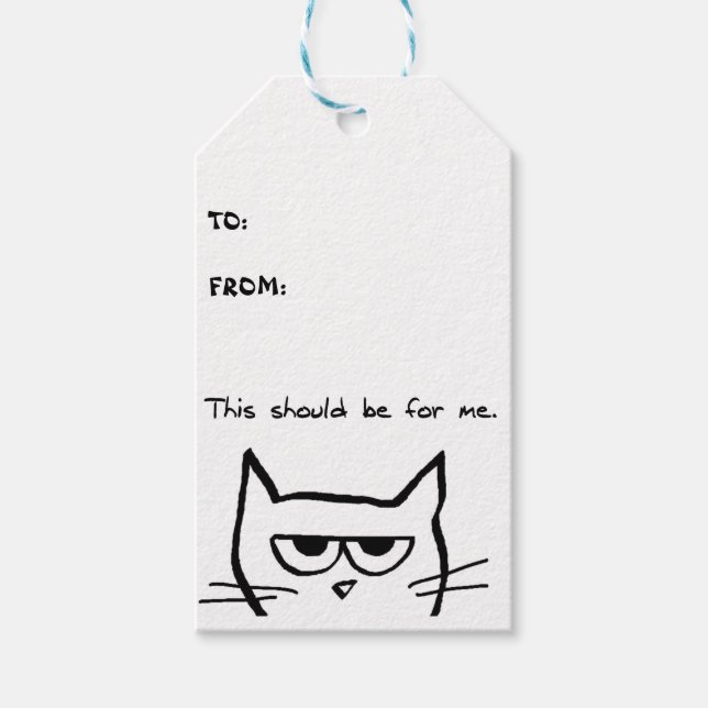 Angry Cat Gift Tags (Front)