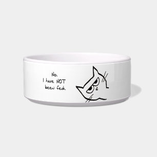 Angry Cat has NOT been fed! Bowl