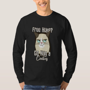 Angry Cat Hug A Cactus T-Shirt