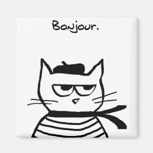 Angry Cat is So Very French Magnet