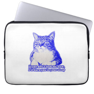 Angry cat meme for cat lovers and cat owners laptop sleeve