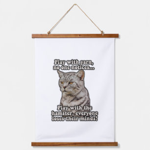 Angry cat meme for cat lovers and kitten owners  hanging tapestry
