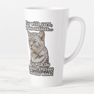 Angry cat meme for cat lovers and kitten owners latte mug