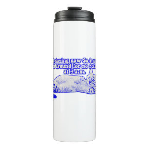 Angry cat meme for cat owners and kitty lovers thermal tumbler