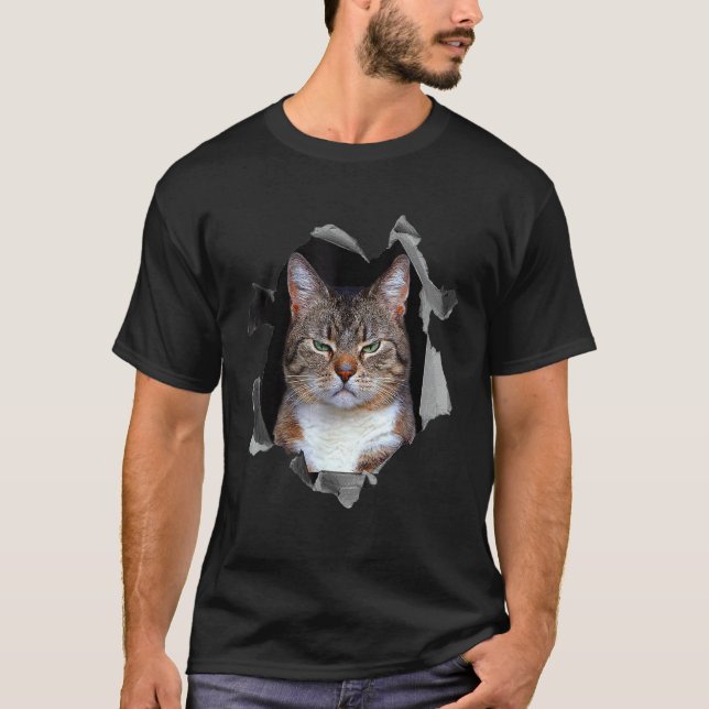 Angry cat meme grumpy T-Shirt (Front)