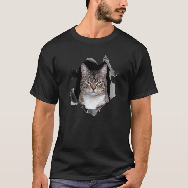 Angry cat meme grumpy   T-Shirt (Front)