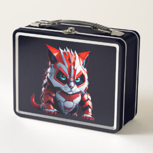 Angry Cat Metal Lunch Box