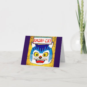 Angry Cat Note Card