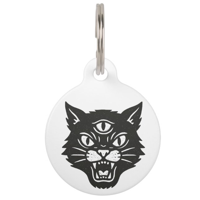 Angry Cat Pet Tag (Front)