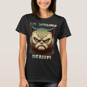 Angry Cat Smile Cat T-Shirt