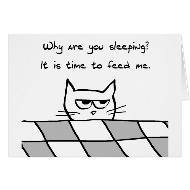 Angry Cat Wants You Out of Bed (Front Horizontal)