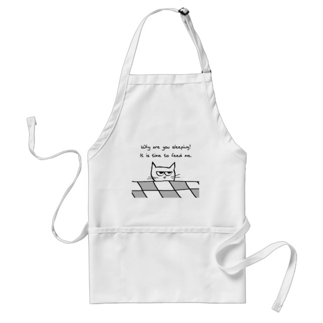 Angry Cat Wants You Out of Bed Standard Apron (Front)