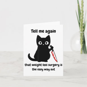 Angry Cat Weight Loss Surgery Bariatric Surgery Card