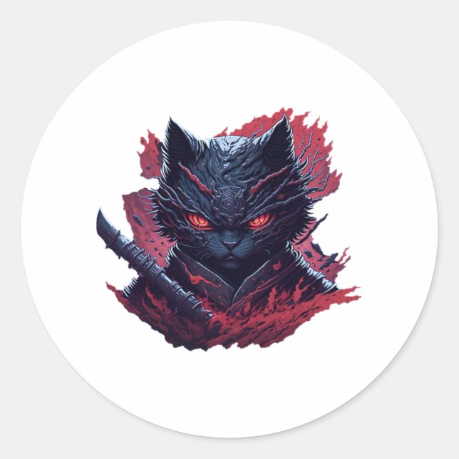Angry Cats  Classic Round Sticker (Front)