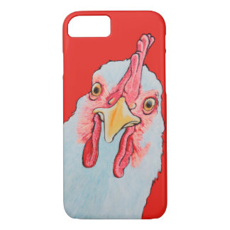 Angry Chicken in red iPhone 8/7 Case
