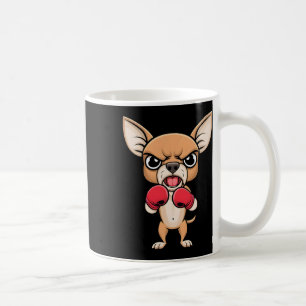 Angry Chihuahua Dog With Boxing Gloves Funny Pet Coffee Mug