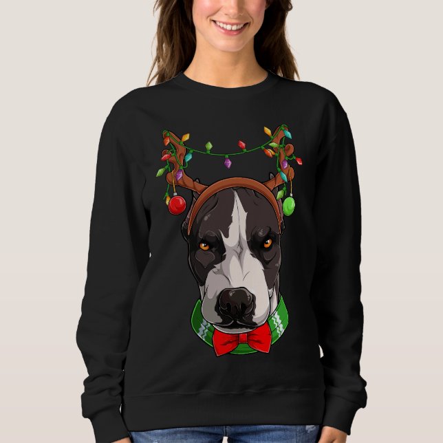 Angry Christmas Pitbull Sweatshirt (Front)