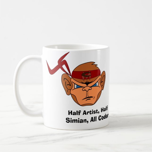 Angry Code Monkey mug (Left)