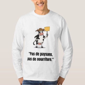 Angry Cow in Protest – Cartoon T-shirt