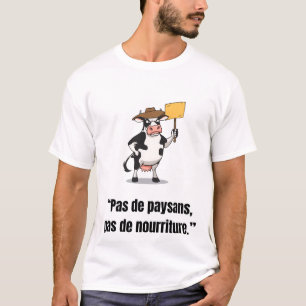 Angry Cow in Protest – Cartoon T-shirt