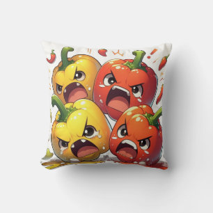 Angry crying Bell Peppers Cushion