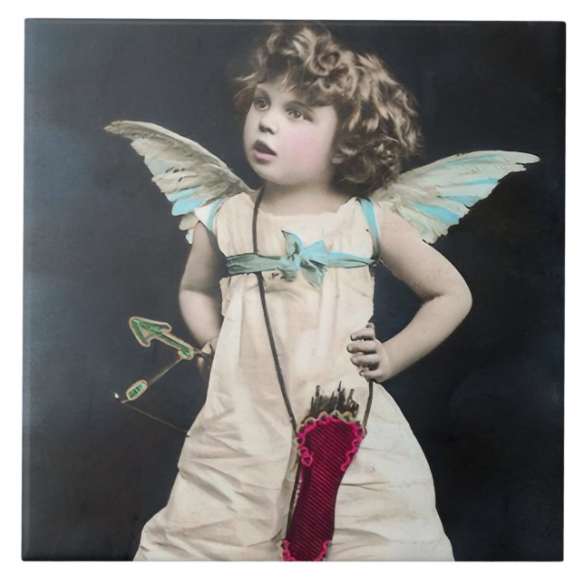 Angry Cupid Ceramic Tile (Front)