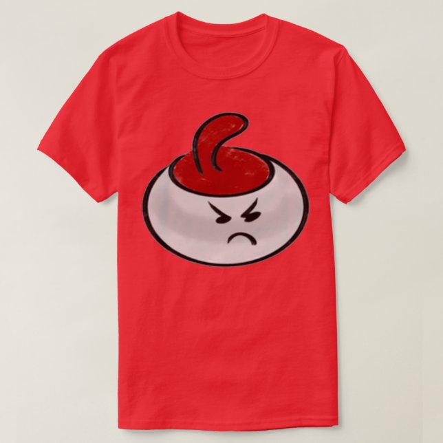 Angry Curling Rock T-Shirt (Design Front)