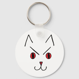 Angry Demon Cat Key Ring