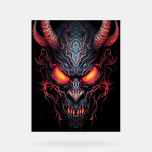 Angry demonic evil monster acrylic sign