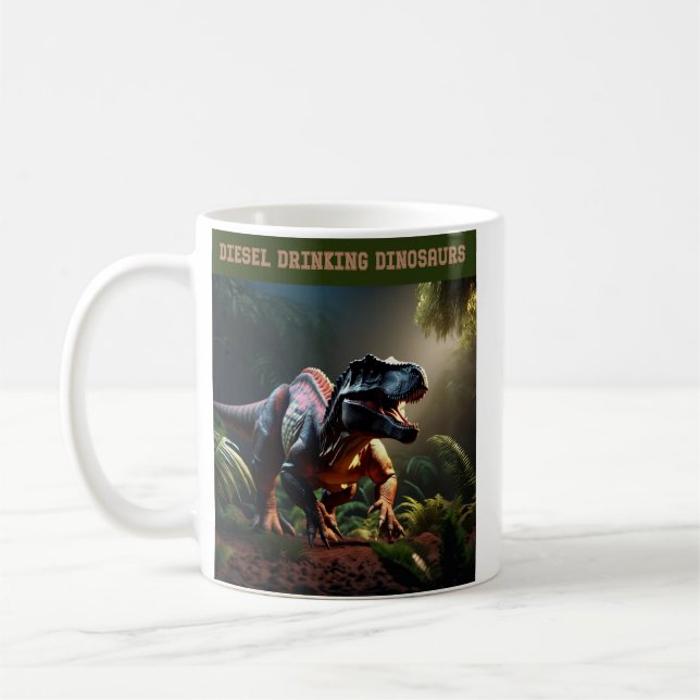 Angry Dino Coffee Mug (Left)