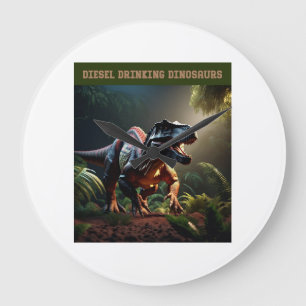 Angry Dino Large Clock