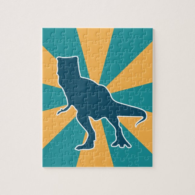 Angry dinosaur t-rex jurassic animal boys jigsaw puzzle (Vertical)