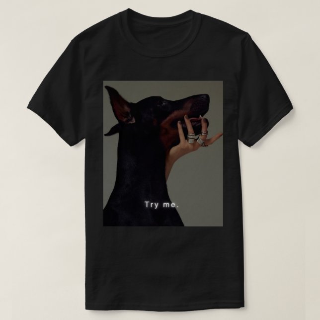 Angry Doberman Classic T-Shirt (Design Front)