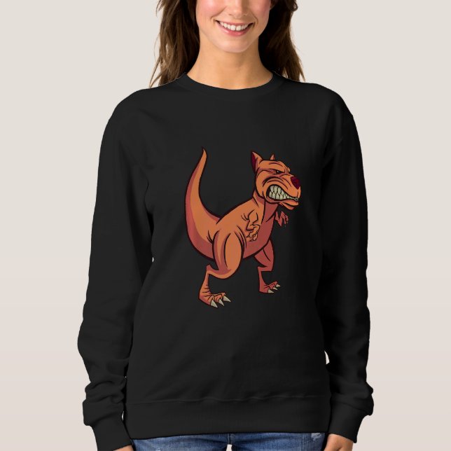 Angry Dog Dinosaur   Sweatshirt (Front)