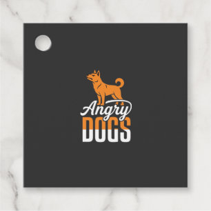 Angry Dogs Vector Mascot Favour Tags