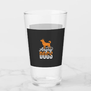 Angry Dogs Vector Mascot Glass