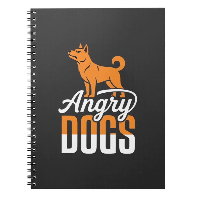Angry Dogs Vector Mascot Notebook (Front)