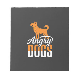 Angry Dogs Vector Mascot Notepad