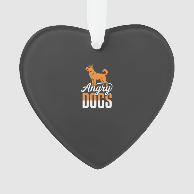 Angry Dogs Vector Mascot Ornament (Front)