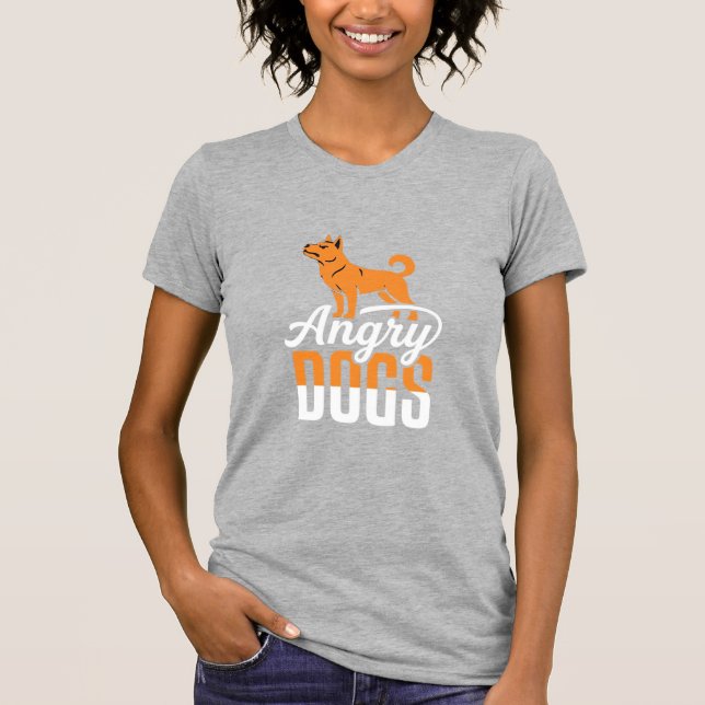 Angry Dogs Vector Mascot T-Shirt (Front)