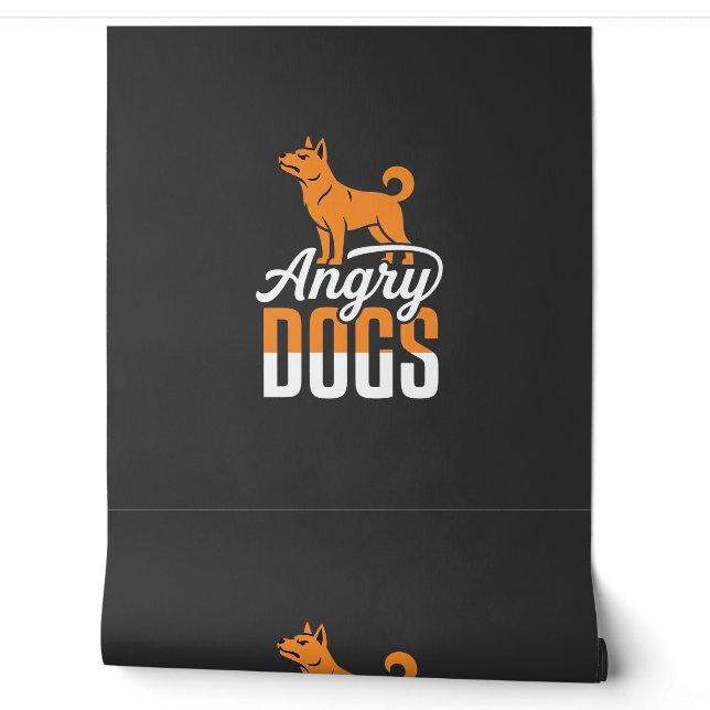 Angry Dogs Vector Mascot Wallpaper (Unrolling)