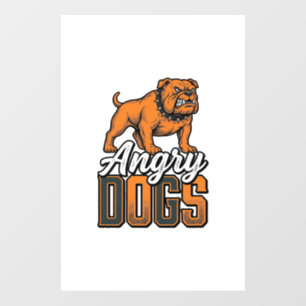 Angry Dogs Vintage Bulldog Typography Design_1