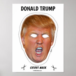 Angry Donald Costume Mask Poster
