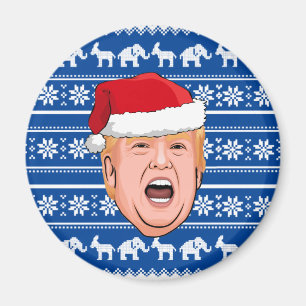 Angry Donald Trump Christmas Magnet