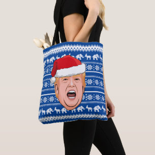Angry Donald Trump Christmas Tote Bag