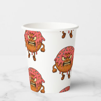 Angry Doughnuts Paper Cups