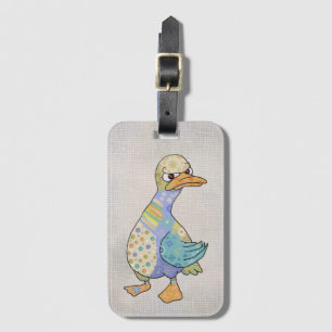 angry duck luggage tag