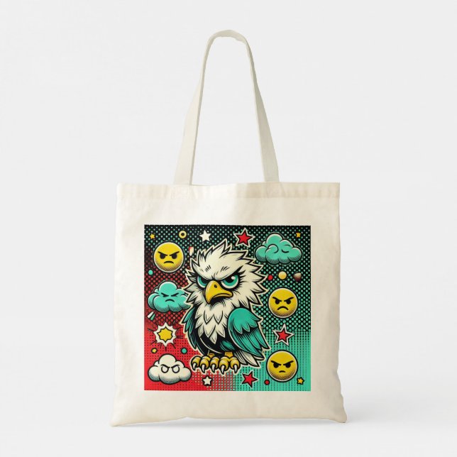 Angry Eagle  Tote Bag (Back)