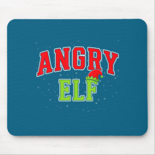 Angry Elf Christmas Family Matching Group Xmas  Mouse Pad